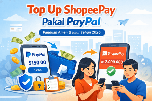 Top Up ShopeePay via PayPal 2026 - Cara Aman, Legal & Terpercaya