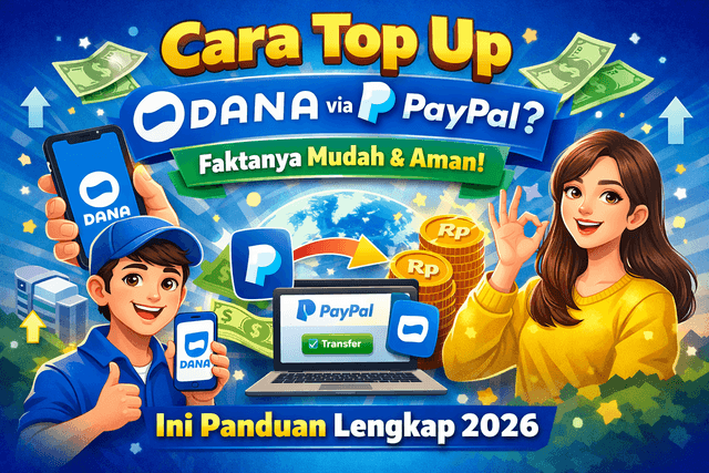 Cara Top Up DANA via PayPal 2026 Instan & Aman Tanpa Limit